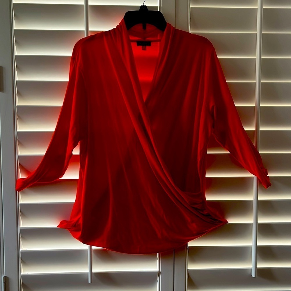 Vince Camuto long sleeve wrap blouse Size 2X